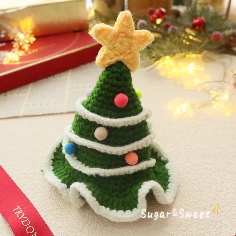 Cat Santa Hat With Scarf, Christmas Hats for Cats, Cats Pet Santa Hat