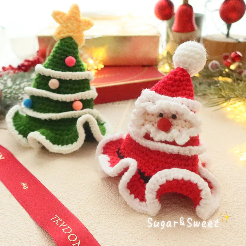 Cat Santa Hat With Scarf, Christmas Hats for Cats, Cats Pet Santa Hat